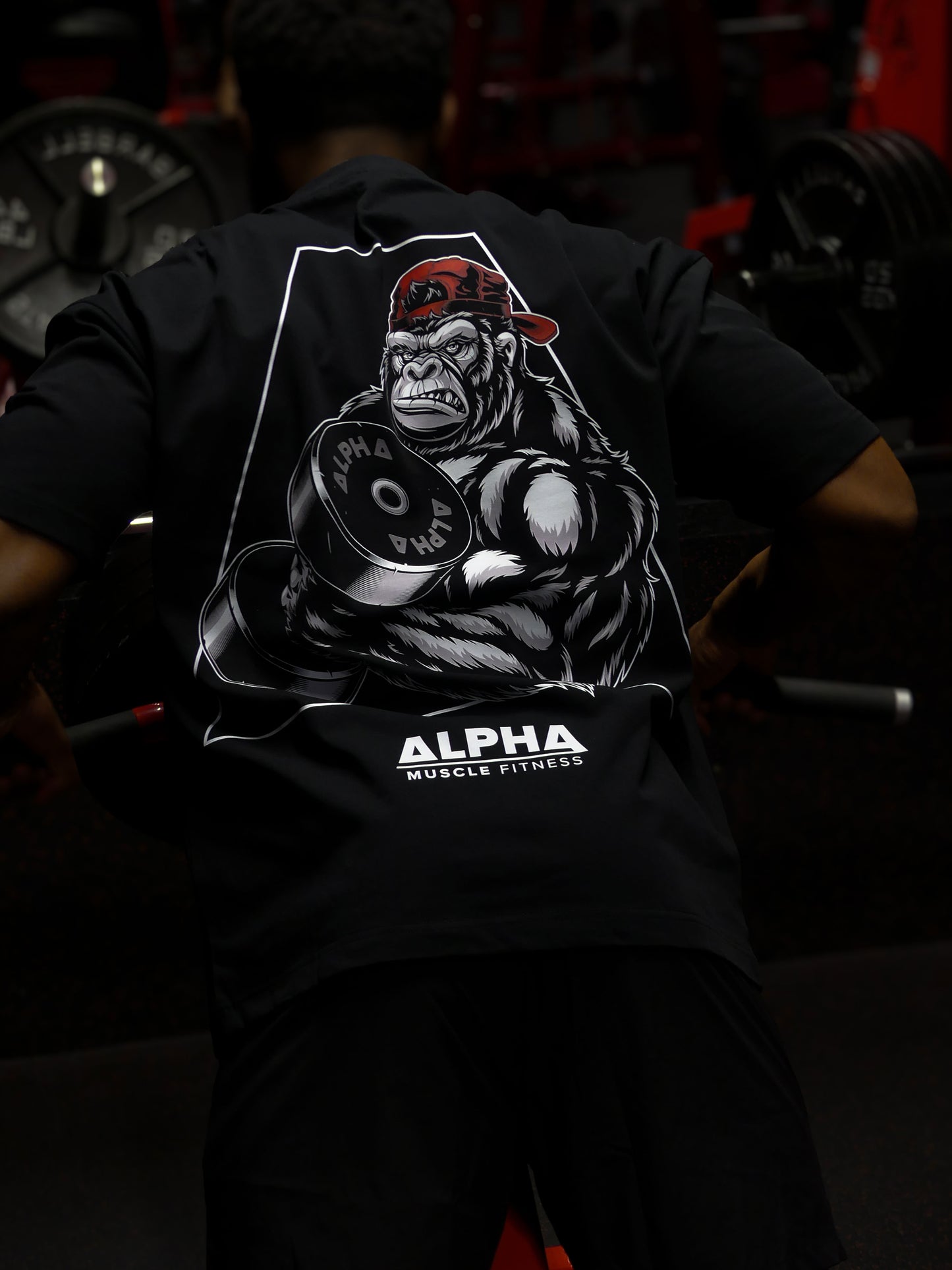 G Series Oversized Tee - Curl Design | Oversized Unisex Gym T-Shirt