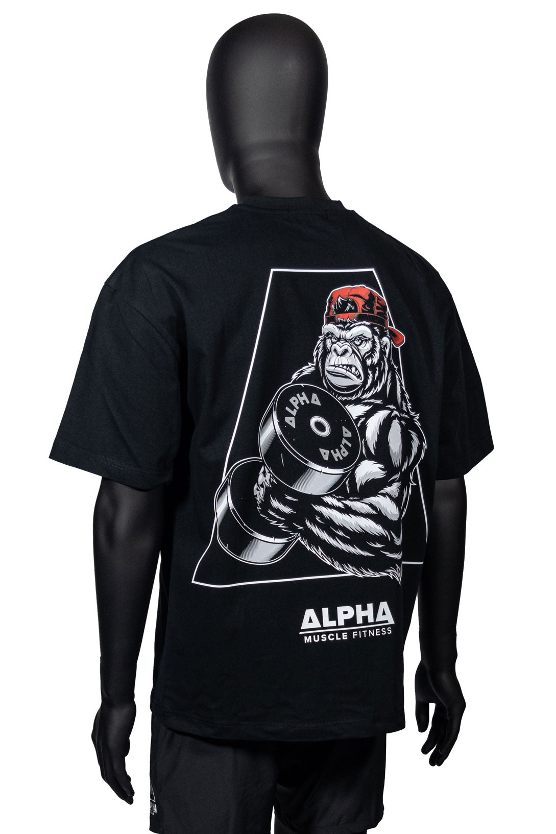 G Series Oversized Tee - Curl Design | Oversized Unisex Gym T-Shirt