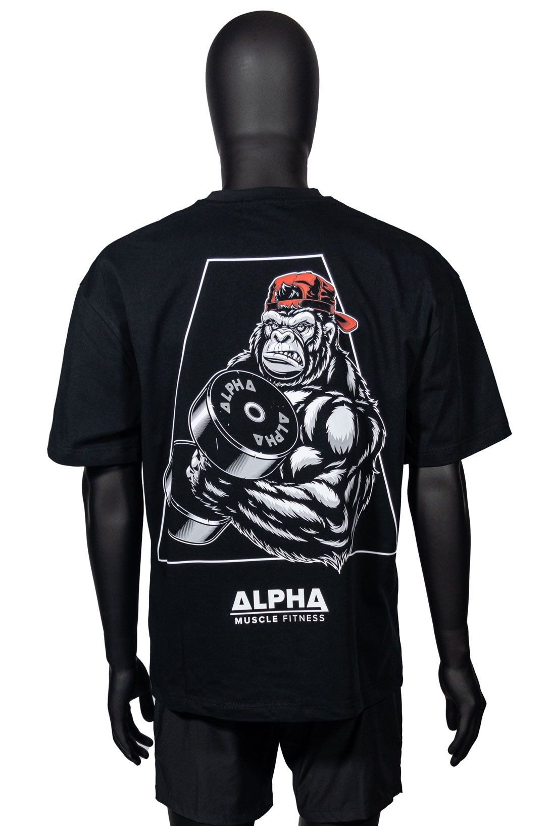 G Series Oversized Tee - Curl Design | Oversized Unisex Gym T-Shirt