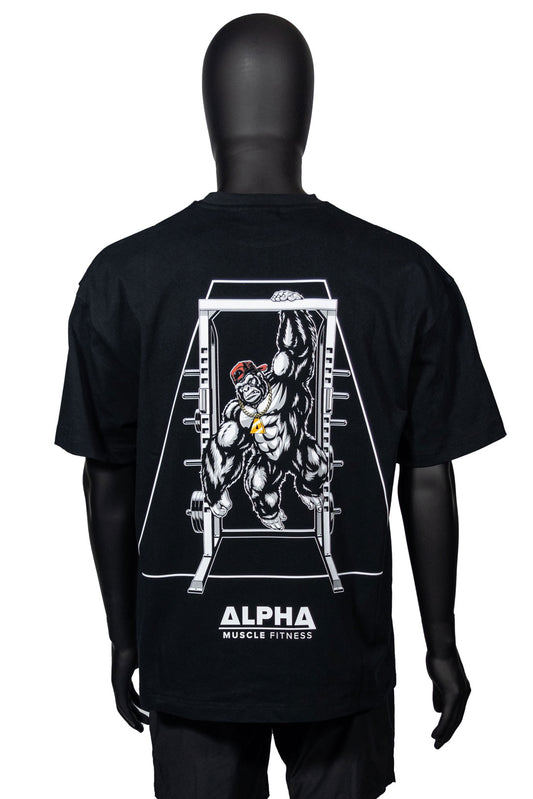 G Series Oversized Tee - Rack Design | Oversized Unisex Gym T-Shirt