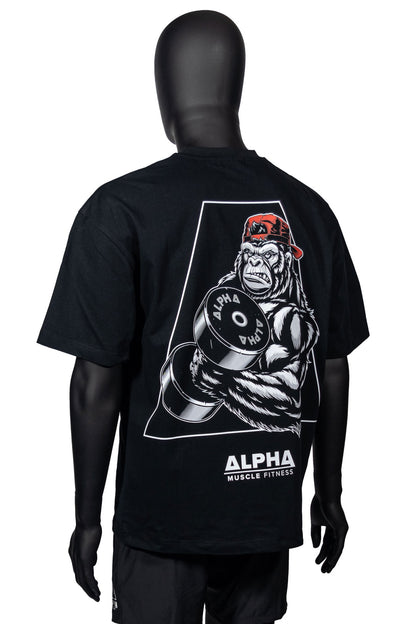 G Series Oversized Tee - Curl Design | Oversized Unisex Gym T-Shirt