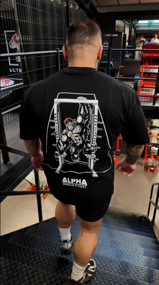 G Series Oversized Tee - Rack Design | Oversized Unisex Gym T-Shirt